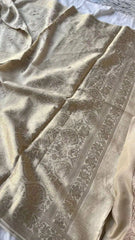 Goldenrod Muga Saree - Saree Muga Silk Embroidery Festive Pujo Edit Party Wear Goldenrod S11160