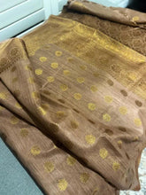 Beige Tussar Saree - Saree Semi Tussar Muga Banarasi Beige Festive Pujo Edit S11083 - Saree - Aakritee - S11083