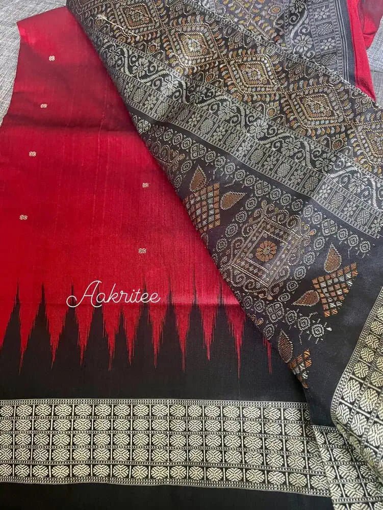 Bomkai Silk Saree: Handloom, Festive, S10404 - Saree - Aakritee - S10404