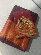 Brown Paithani Saree - Saree Paithani Semi Brown Festive Diwali Pujo Edit S11224 - Saree - Aakritee - S11224