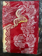 Dhoti Raw Silk Beige Body Red Border Festive Ready To Wear Durga Pujo D0018 - Dhoti - Aakritee - D0018