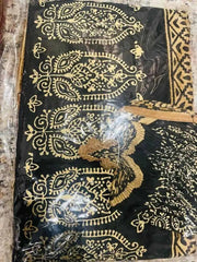 Dhoti - ready - to - wear with - string - Raw Silk Black D00003 - Aakritee - D00003