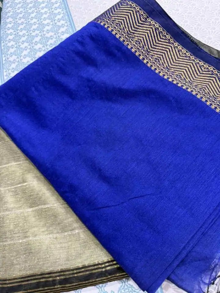 Handloom Cotton Silk Saree in Mehendi Green for Casual Wear - Saree - Aakritee - S10695