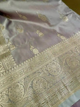 Lavender Silk Saree - Semi Mushroo Silk Banarasi Festive Traditional Lavender S11059 - Saree - Aakritee - S11059