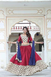 Lehenga Choli - Red LC00001 - Aakritee -