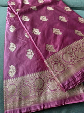 Mauve Pink Mushroo Banarasi Saree, Wedding & Festive Elegance - Saree - Aakritee - S10763