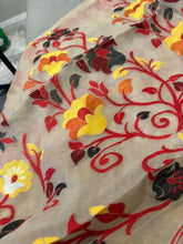 Mixed Cotton Tantuja Floral Saree Ð Biscuit & Multicolor - Saree - Aakritee - S10799