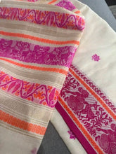 Off White Tussar Saree - Saree Pure Desi Tussar Baluchari Offwhite Festive Pujo Edit S11082 - Saree - Aakritee - S11082