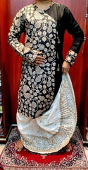 Punjabi Silk Kalamkari Black Traditional Ethnic Wear - Kurta - Punjabi - Aakritee - PK00215