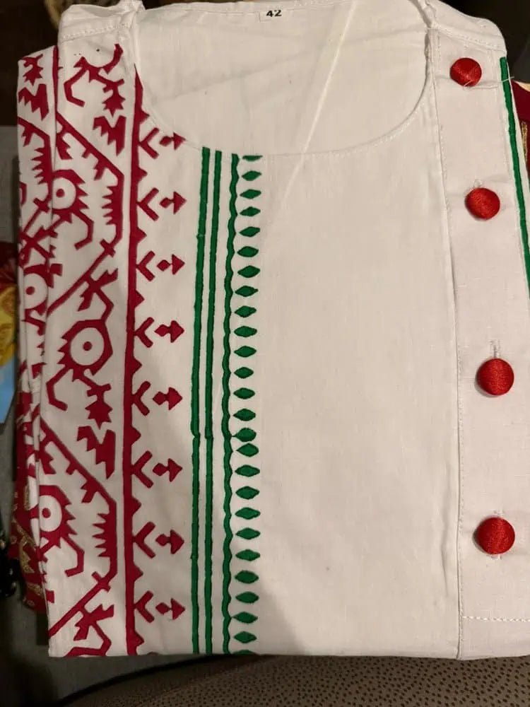 Punjabi/Kurta Suit in Cotton with Hand Block Print for Casual Wear - Kurta - Punjabi - Aakritee - PK00173