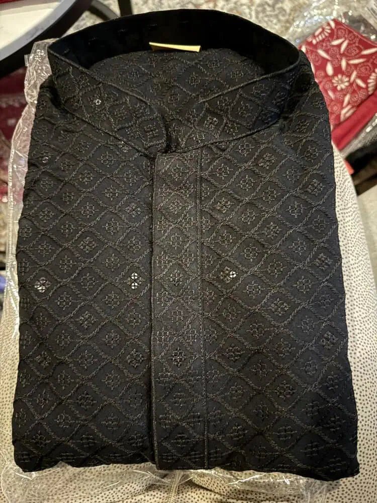 Punjabi/Kurta Suit in Georgette with Hand Chikankari & Sequins - Kurta - Punjabi - Aakritee - PK00172