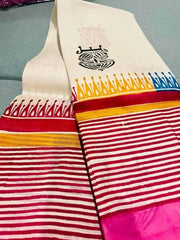 Pure Murshidabad Silk Block Print Saree for Festive - Saree - Aakritee - S10714