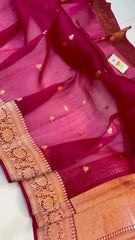 Pure Silk Organza Banarasi Saree for Festive Occasions - Saree - Aakritee - S10715