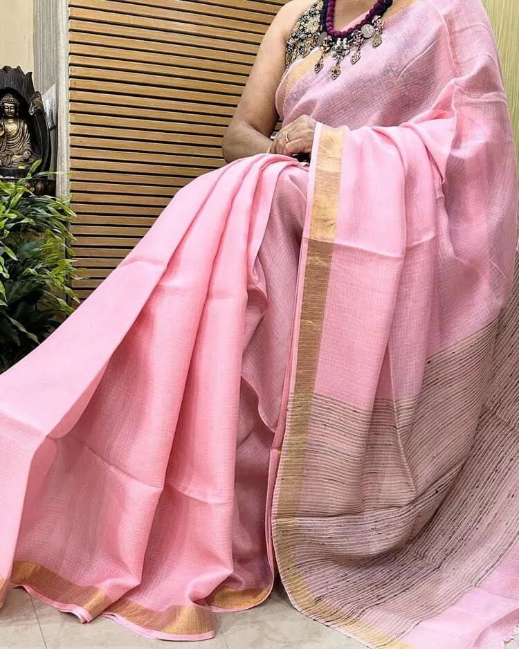Resham Kota Saree Ð Red with Zari Border - Saree - Aakritee - S10774