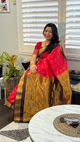 Saree Gadwal silk - red EOFY - 15% - Saree - Aakritee - S10025