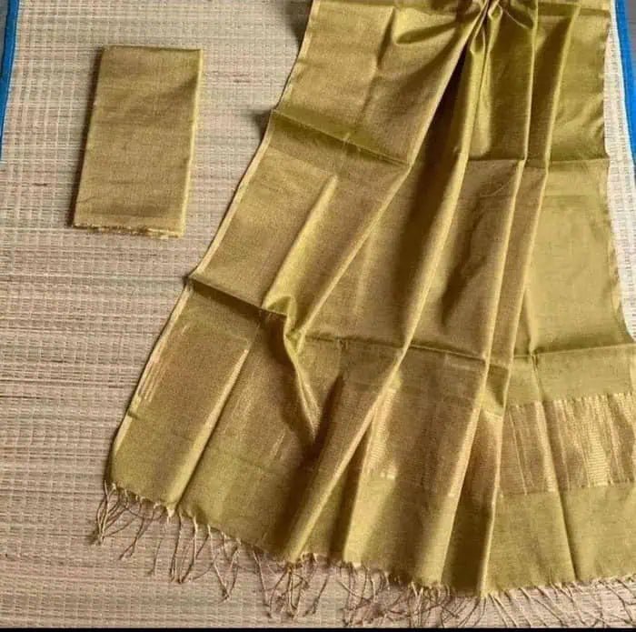 Saree_metallic_linen_party wear_festive_golden_S10826 - Saree - Aakritee - S10826