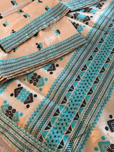 Saree Pure Assam Muga Traditional Festive Authentic Silk Mark Durga Pujo Diwali Premium Exclusive Beige S11029 Saree - Saree - Aakritee - S11029