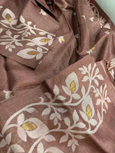 Saree Pure Gachi By Gachi Tussar Jamdani Exclusive Brown Traditiona; Festive Durga Pujo S10994 - Saree - Aakritee - S10994