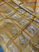 Saree Pure Handloom Swarnachari Bishnupuri Silk Exclusive Durga Pujo Festive Gold S10929 - Saree - Aakritee - S10929
