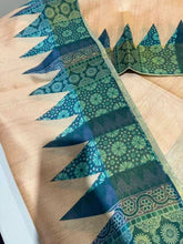 Saree Semi Tussar Block Print Ajrakh Motif Casual Wear Temple Border Beige Printed Festive S10907 - Saree - Aakritee - S10907