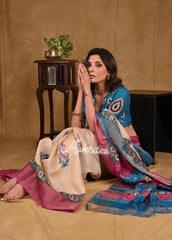 Saree_Sold_blue_S10013 - Saree - Aakritee -