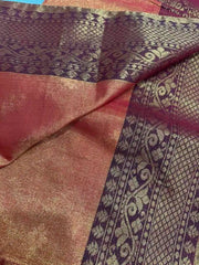 Saree_tissue_linen_banarasi_festive_party wear_orange_S10808 - Saree - Aakritee - S10808