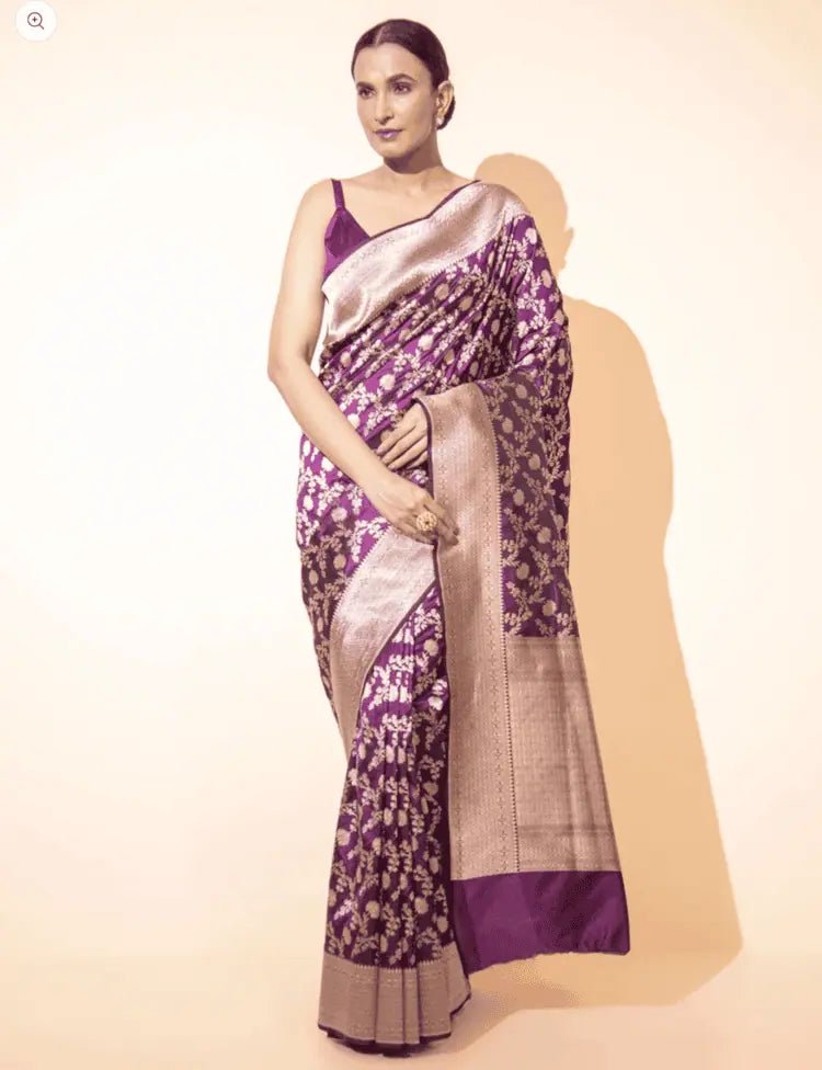 Saree Uppada Katan Silk Handloom Banarasi Pink - Aakritee - S10716