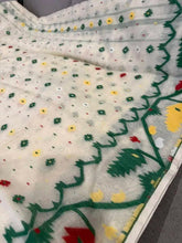 Soft Jamdani Saree Ð Offwhite Multicolor Festive Elegance - Saree - Aakritee - S10795