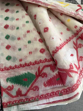 Soft Jamdani Saree Ð Offwhite & Multicolor Festive Wear - Saree - Aakritee - S10801