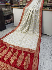 Fabric saree in White - Code S11032