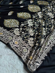 Black Mashru Saree S11166 - Aakritee Fashion