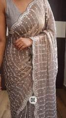 Rosy Brown Crepe Silk Saree S11176 - Aakritee Fashion