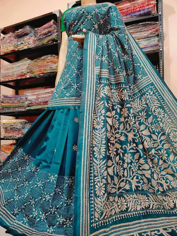 Steel Blue Bangalore Silk Saree S11179 - Aakritee Fashion