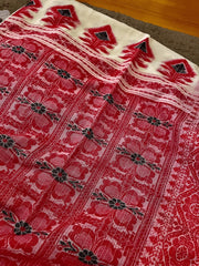 saree-khadi-cotton-bengal-handloom-red-s10034