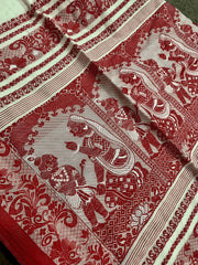 saree-khadi-cotton-baluchari-bengal-handloom-red-s10039