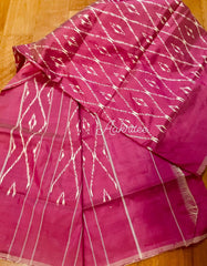 saree-silk-ikkat-pink-s10011