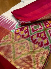 saree-silk-ikkat-pochampally-red-s10012