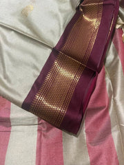 Beige Soft Silk Saree - Saree Soft Silk Beige Pujo Edit Festive S11250 - Saree - Aakritee - S11250