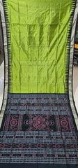 Handloom Silk Bomkai Olive Green Saree Festive Black - Saree - Aakritee - S10540