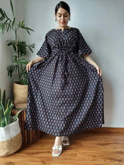 KF10109_Kaftan_Cotton_Black - Kaftan - Aakritee - KF10109