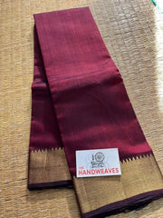 Mangalgiti Silk Festive Maroon Zari Border Saree S10481 EOFY - 10% - Saree - Aakritee - S10481