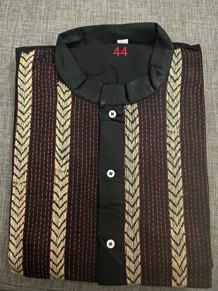 Punjabi_black_PK10124 - Kurta - Punjabi - Aakritee - PK10124