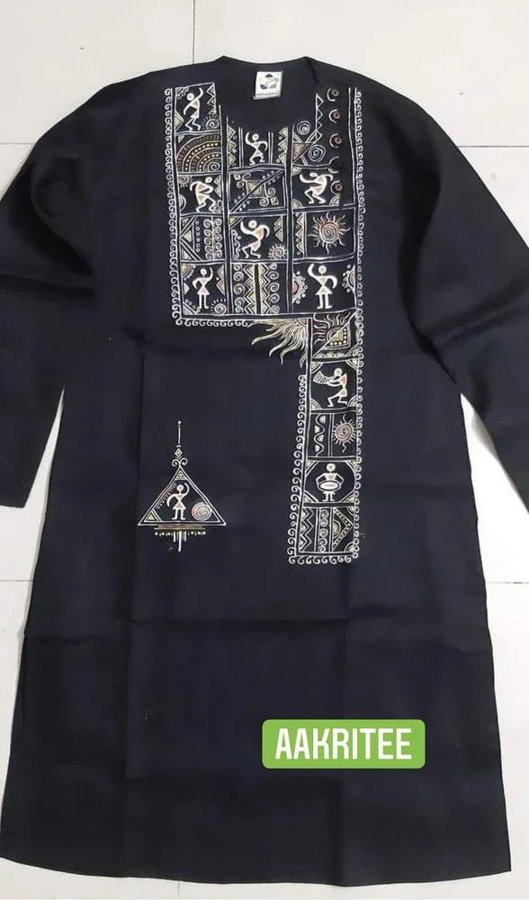 Punjabi_black_sold_PK10102 - Kurta - Punjabi - Aakritee - PK10102