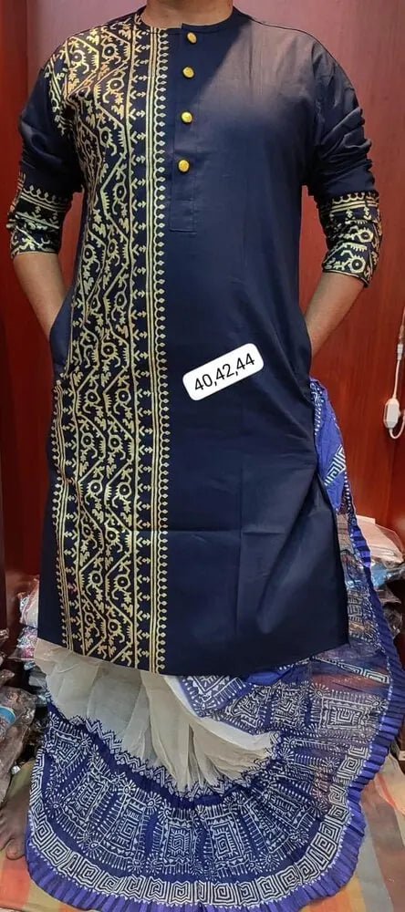 Punjabi_blue_42_PK10135 - Kurta - Punjabi - Aakritee - PK10135