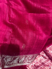 Red Pure Matka Baluchari Saree - Saree Pure Matka Baluchari Festive Diwali Red Traditional S11280 - Saree - Aakritee - S11280