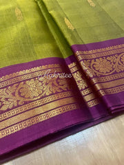 saree - 1 - gadwal - sico - green - s10092 - Saree - Aakritee - S10093