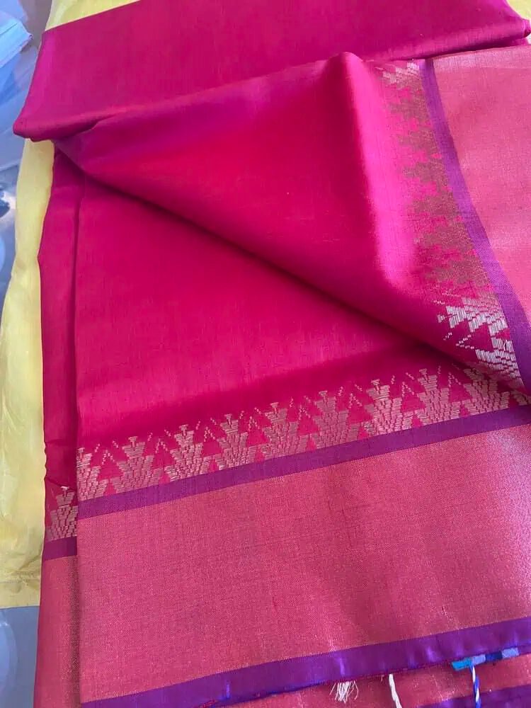 saree - bishnupuri - katan - pink - s10120 - Saree - Aakritee - S10121