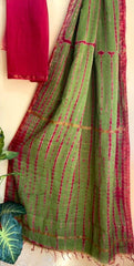 saree - chanderi - cotton - silk - green - s10055 - Saree - Aakritee - S10056