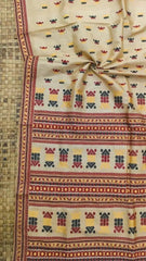 Saree_handloom assam muga tussar_silk_premium_exclusive_festive_durga pujo_S10835 - Saree - Aakritee - S10835