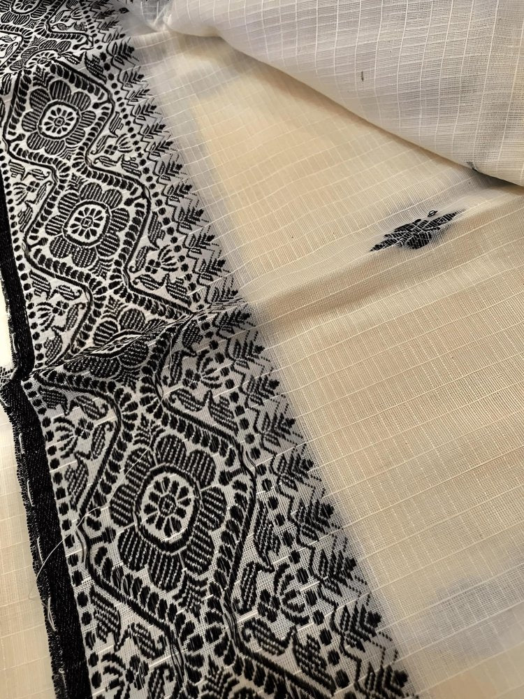 saree - khadi - cotton - bengal - handloom - s10035 - Saree - Aakritee - S10036